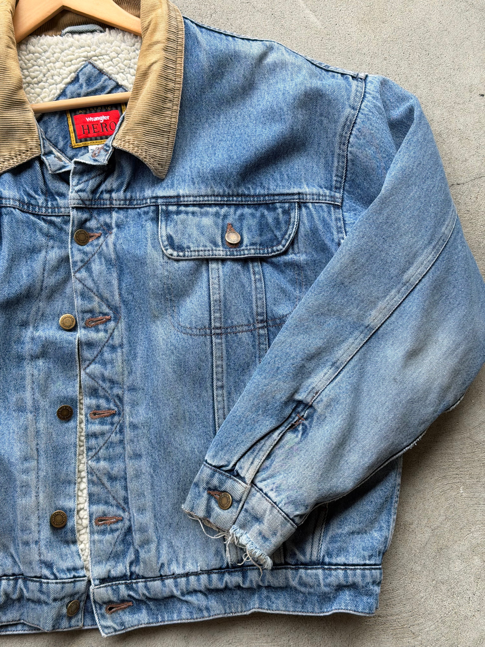 Vintage Wrangler Sherpa Lined Denim Jacket - XL