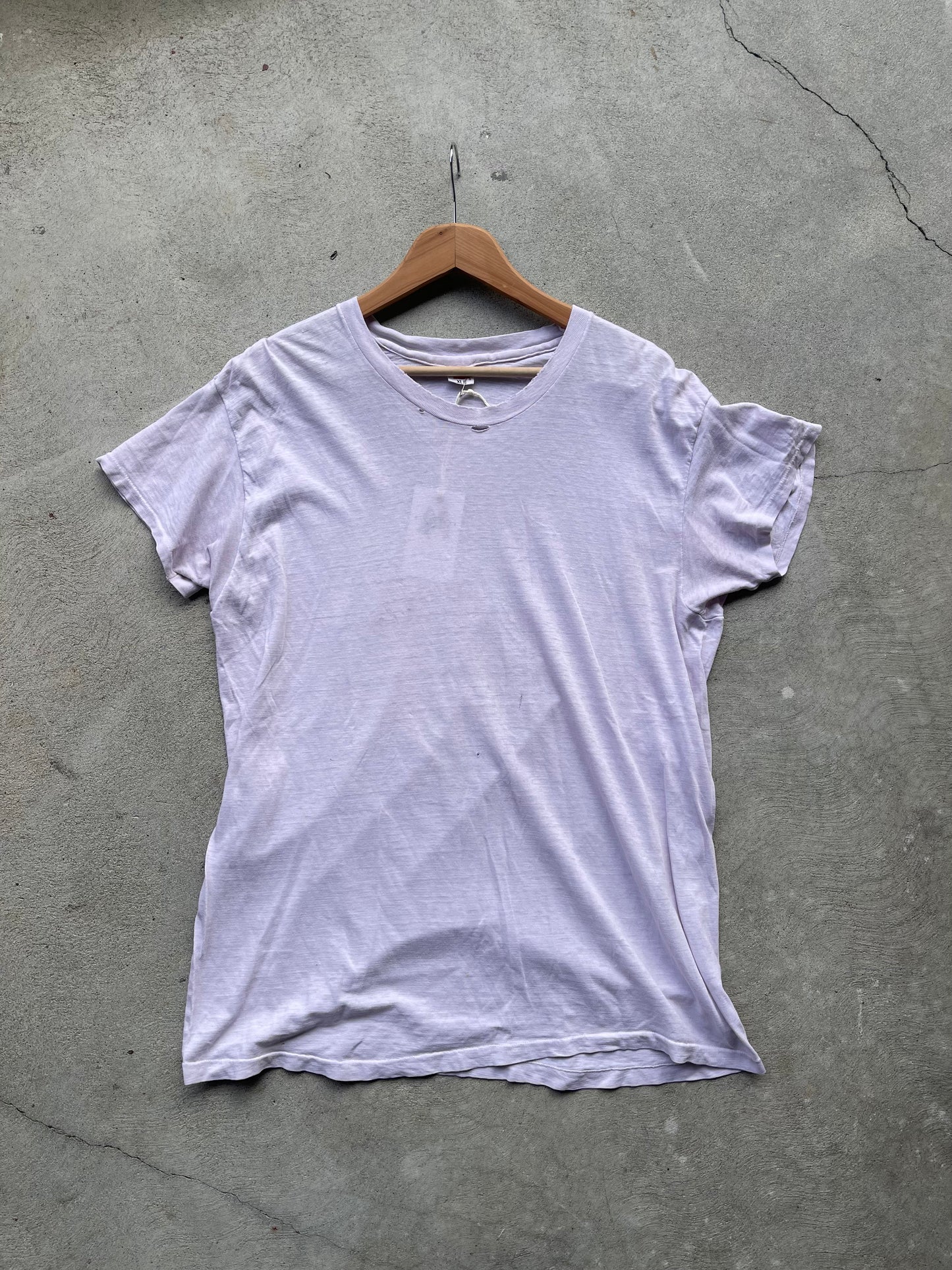 Vintage Paper Thin Crew ( LIGHT PINK ) - L