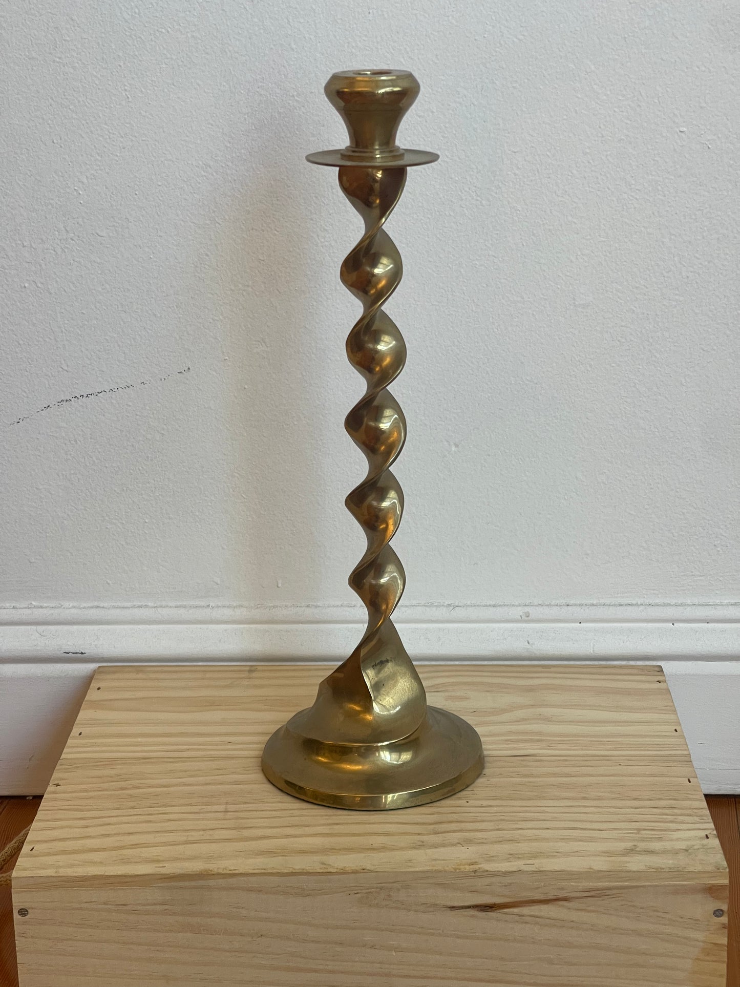 Vintage Tall Brass Candlestick x Haus + Home