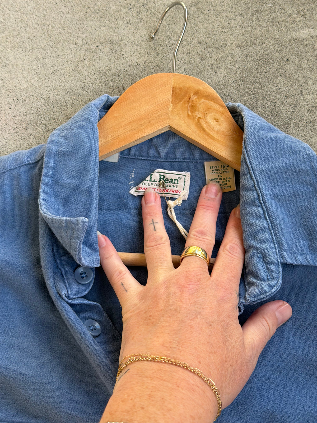 Vintage Chamois Shirt in SKY BLUE - L