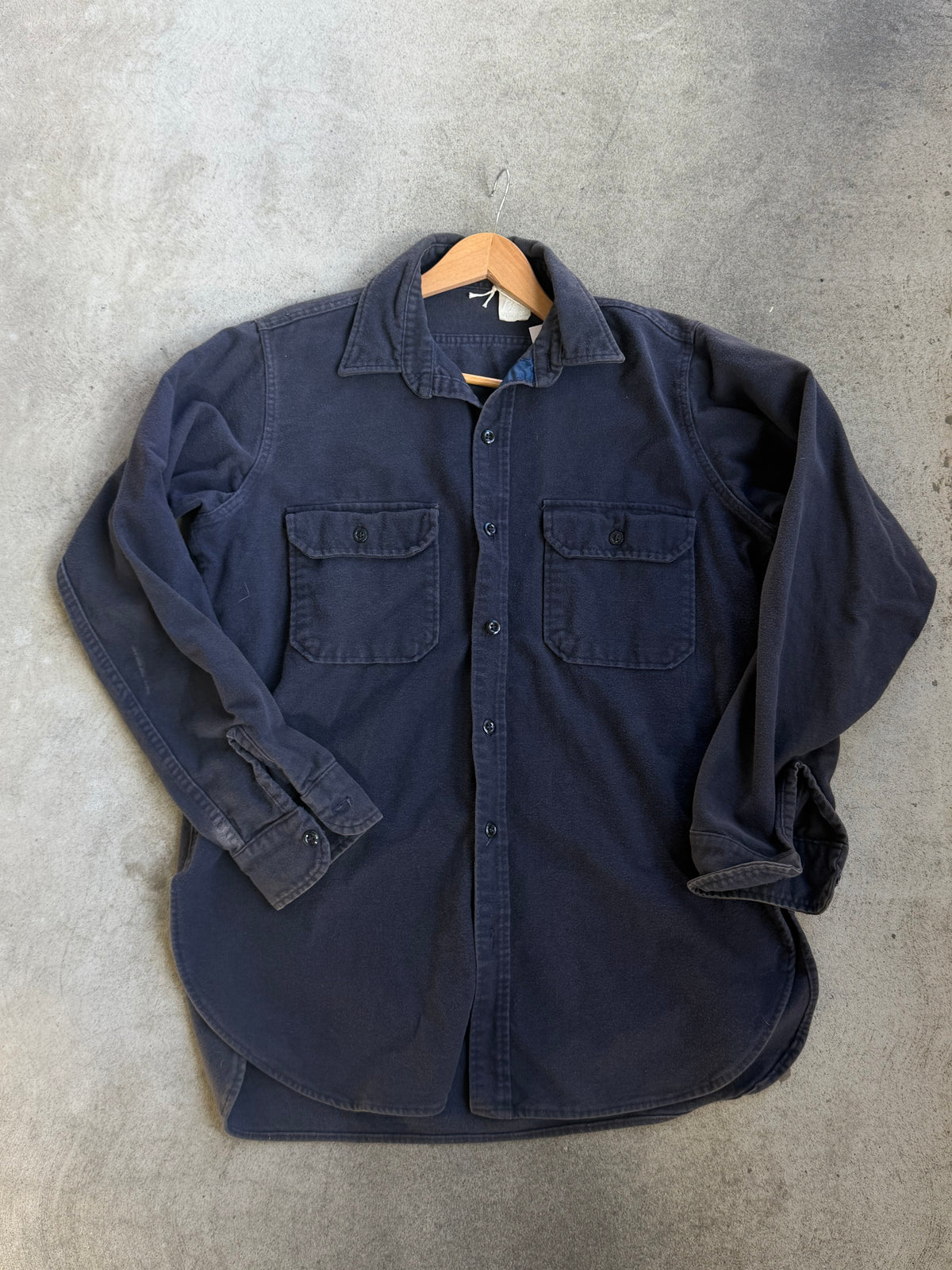 Vintage Chamois Shirt in DARK BLUE - L