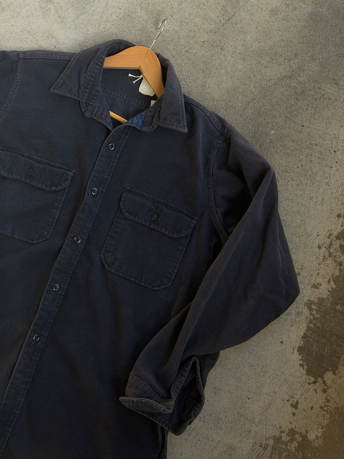 Vintage Chamois Shirt in DARK BLUE - L