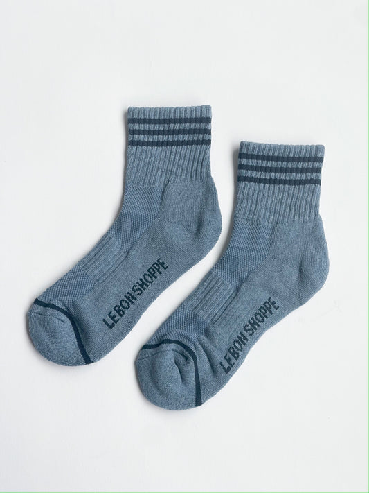 Le Bon Shoppe Girlfriend Sock in INDIGO - OS