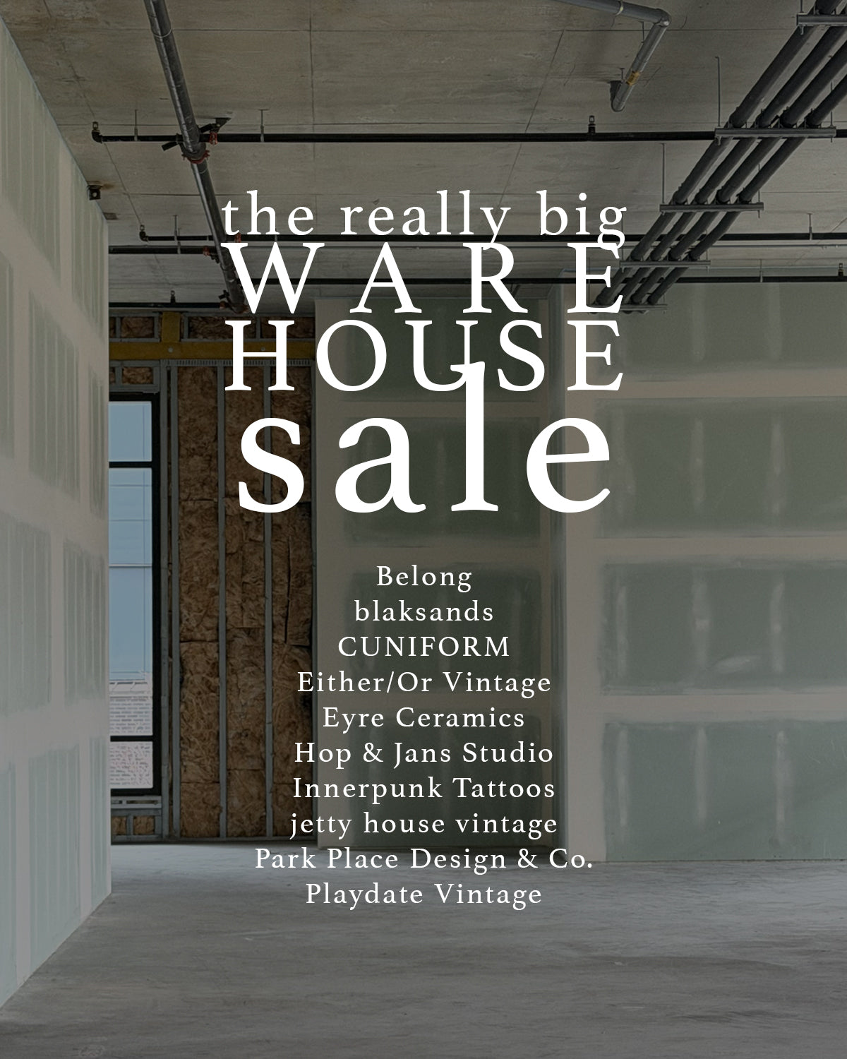 the Really Big Warehouse sale at Studio Forma - January 31st