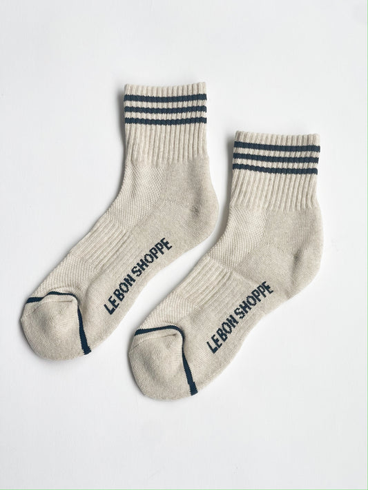 Le Bon Shoppe Girlfriend Sock in OATMEAL - OS