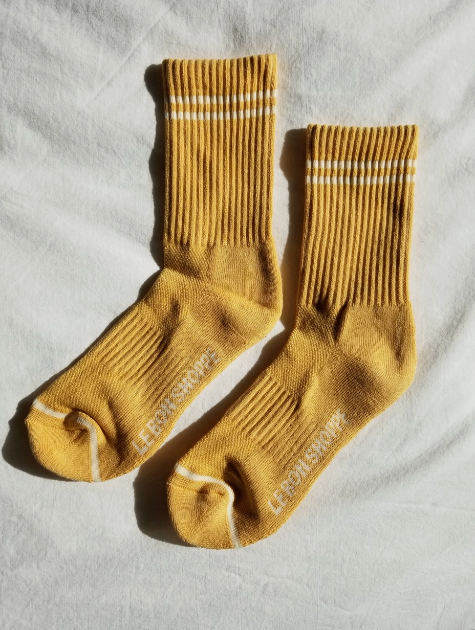 Le Bon Shoppe Boyfriend Sock in BUTTER - OS