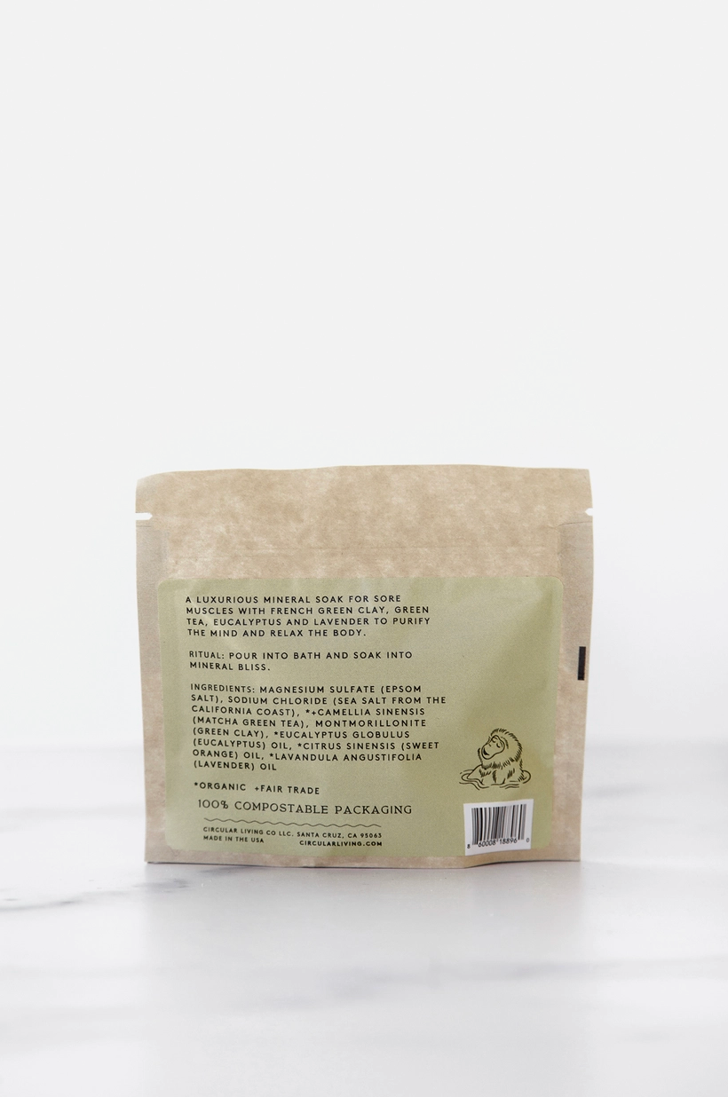 Circular Living Mineral Bath Soak Sachet, Green Tea & Eucalyptus