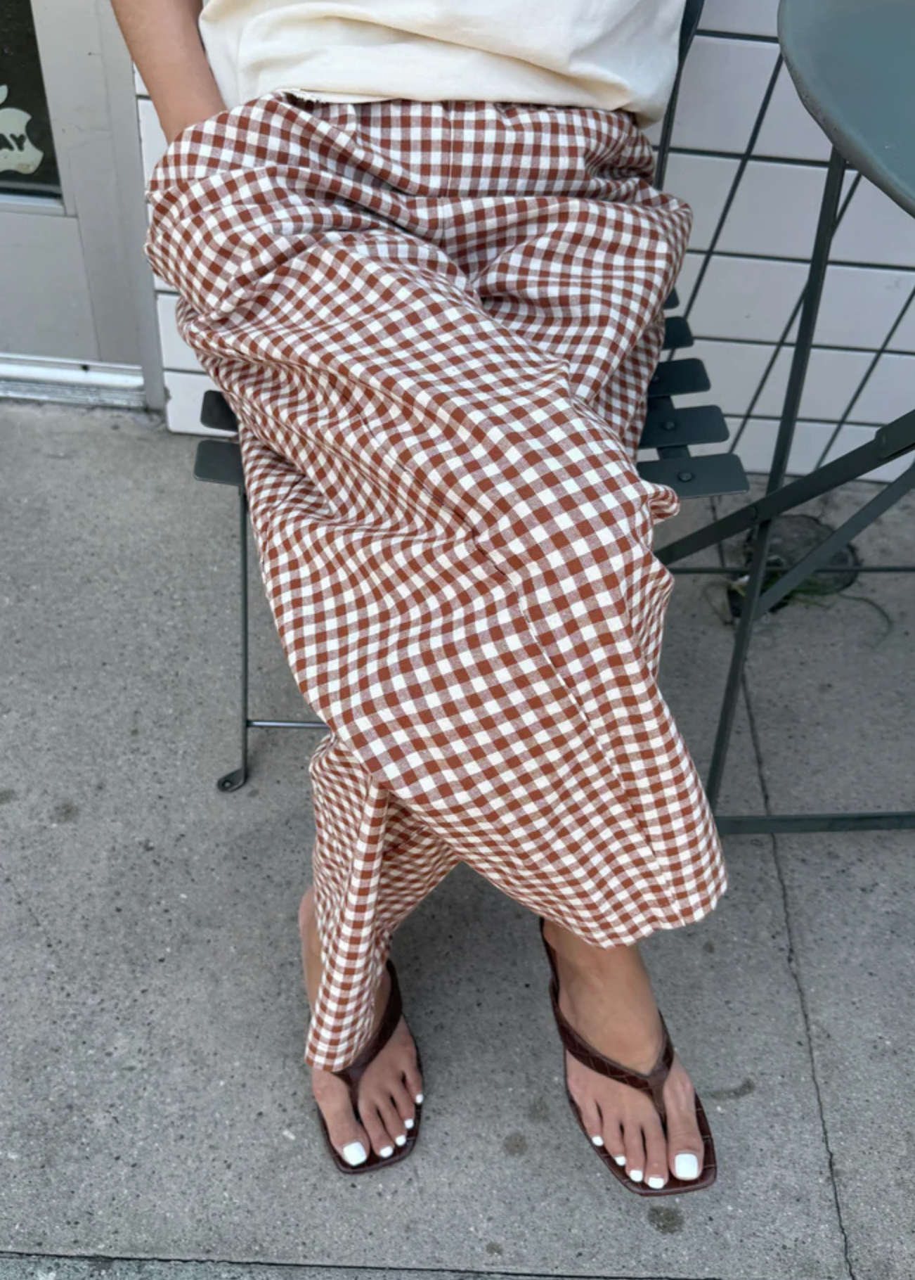 Le Bon Shoppe Arc Pant in Cinnamon Gingham PREORDER - ( SELECT SIZE )