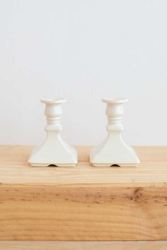 Vintage Ceramic Candle Holders PAIR x Haus + Home