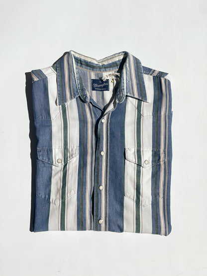 Vintage Wrangler Striped Men's Shirt - up to XL