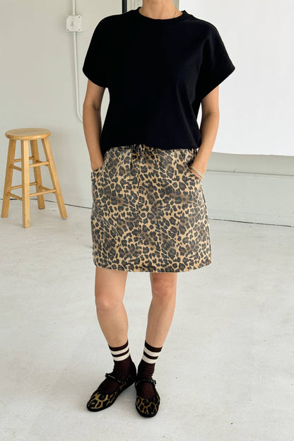 Le Bon Shoppe City Skirt in LEOPARD - ( select size )