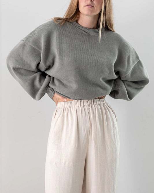 Kindly the Label Cotton Knit Pullover in MIST - ( select size )