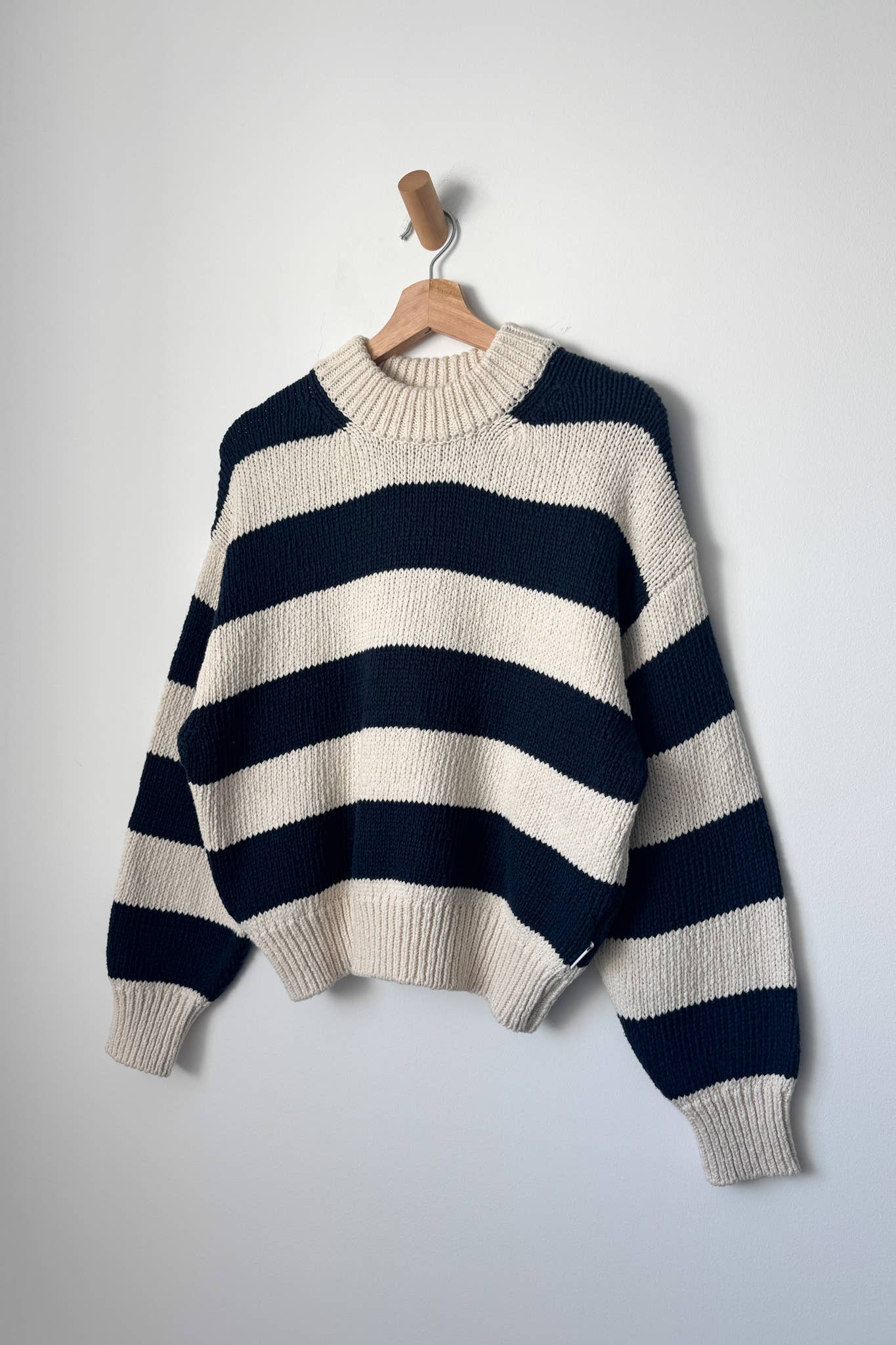 Le Bon Shoppe Zoe Cotton Sweater in Navy Stripe - ( SELECT SIZE )