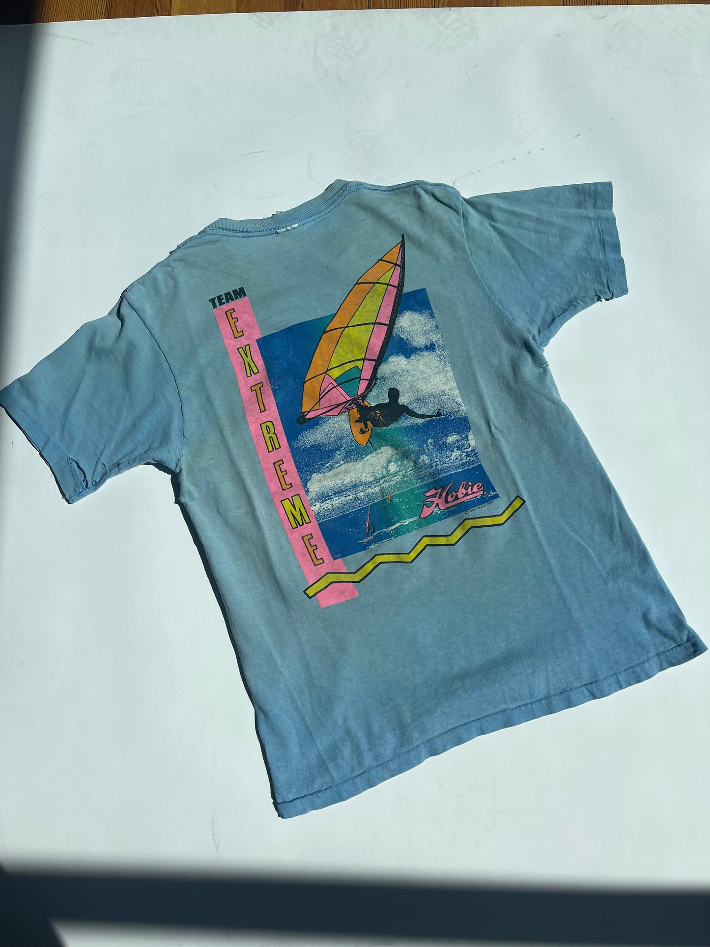 Vintage 1989 Thrashed Hobie Extreme Tee - S/M