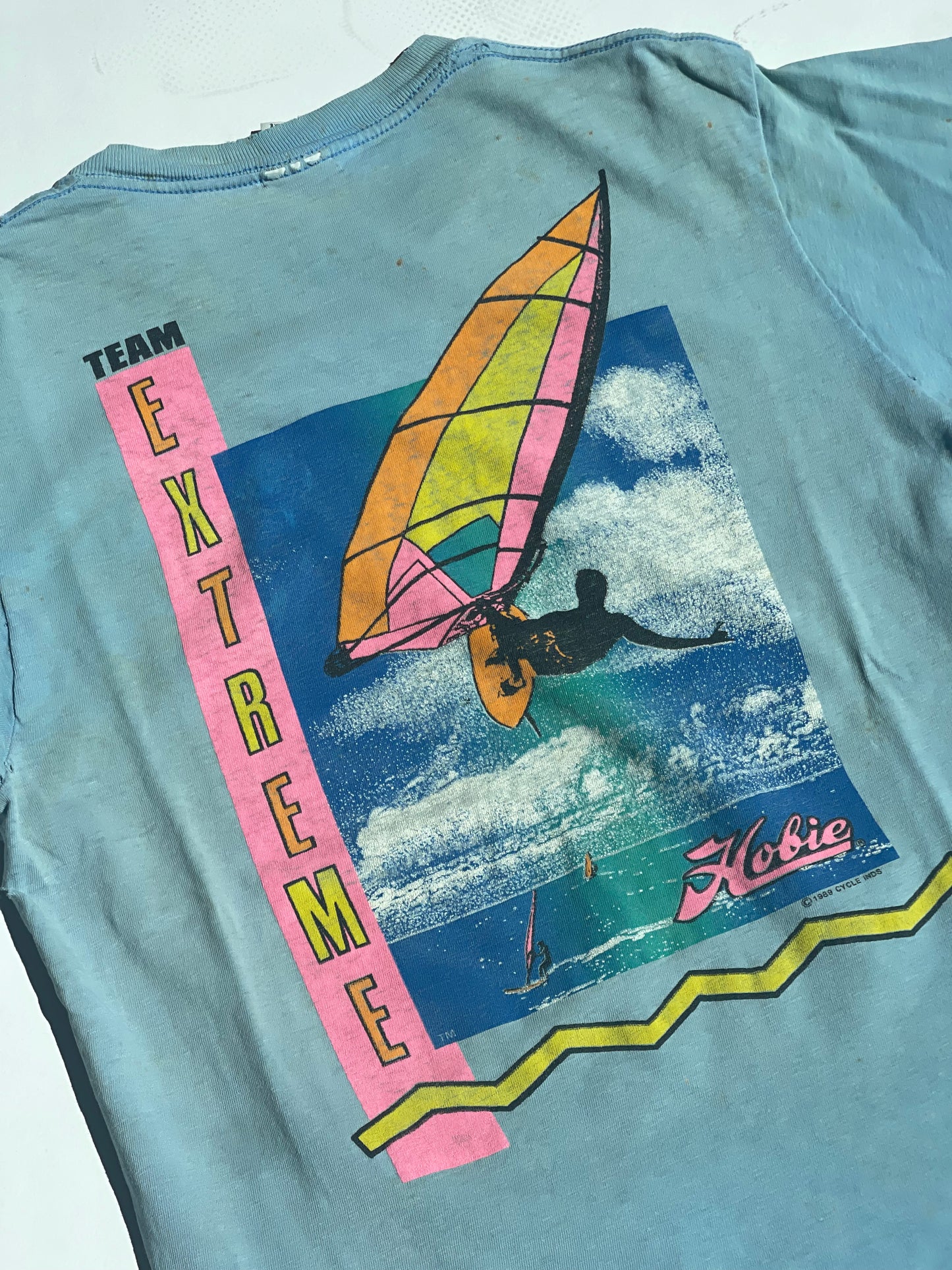 Vintage 1989 Thrashed Hobie Extreme Tee - S/M