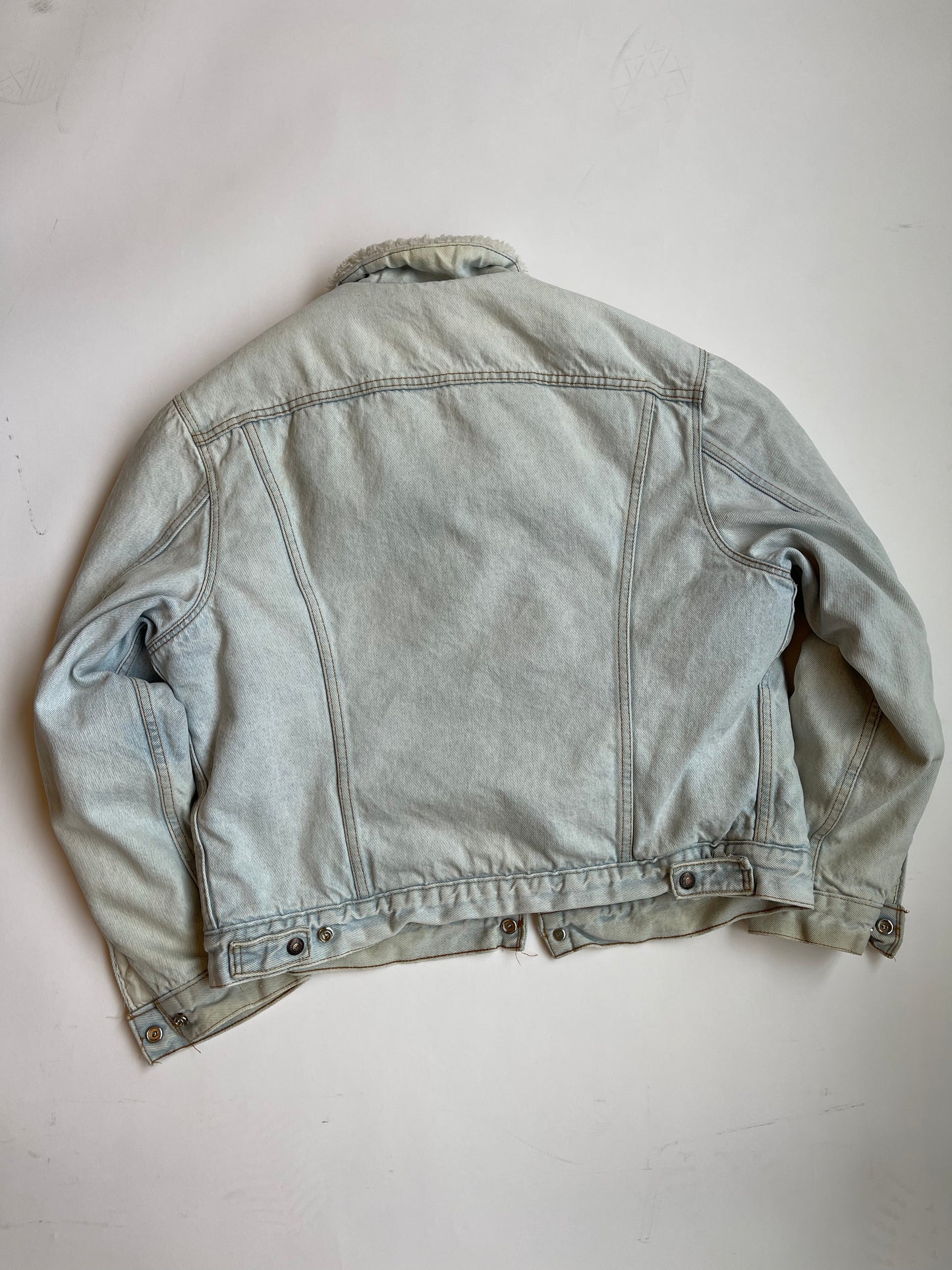 Vintage Levi's light-wash Sherpa Lined Jacket - L
