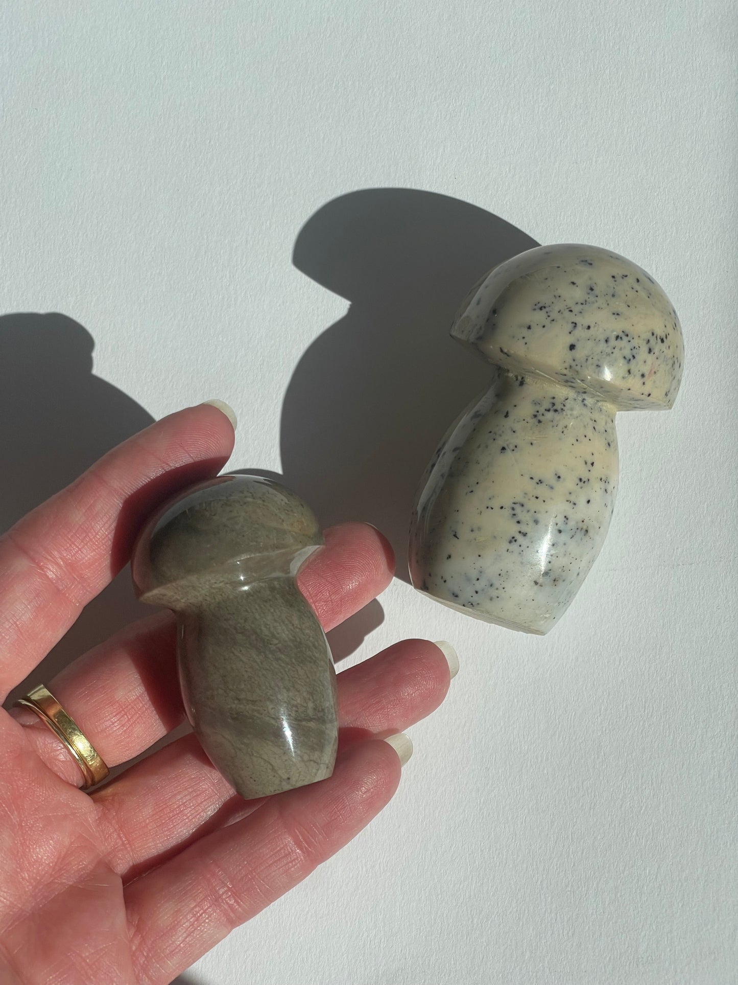 Set of 2 Stone Mushrooms - 01