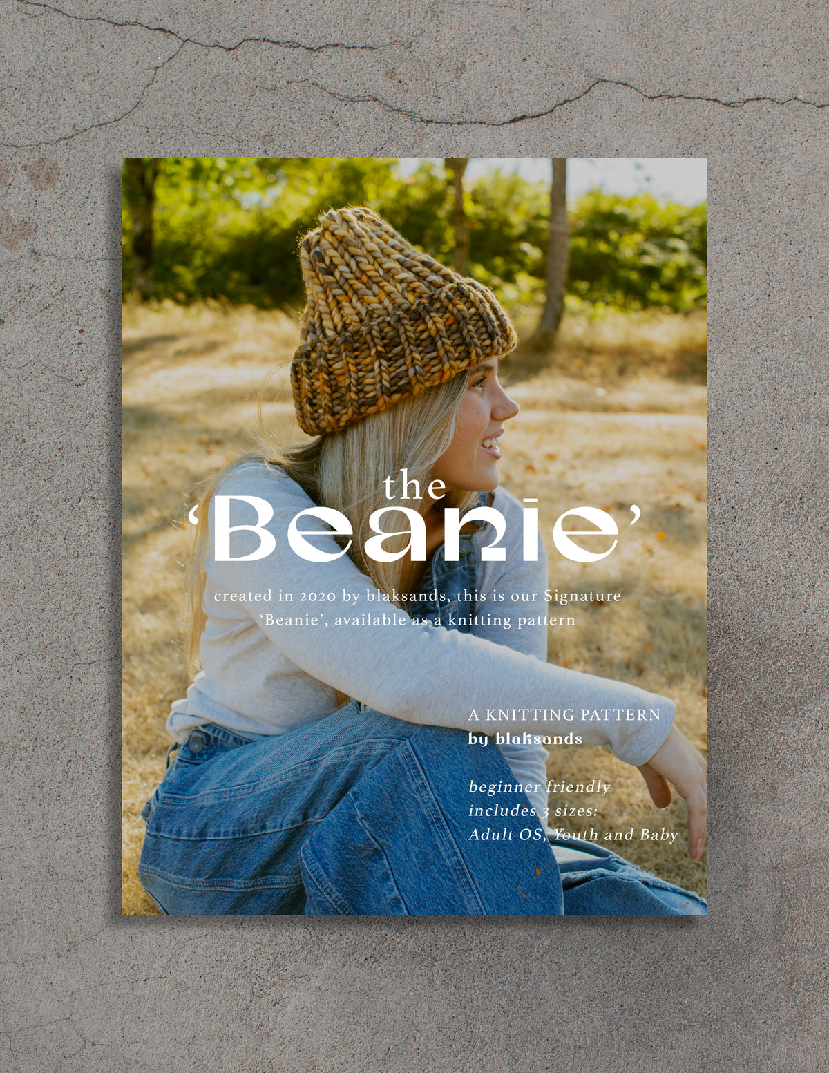 the Beanie - a Knitting Pattern ( PRINTED BOOKLET )