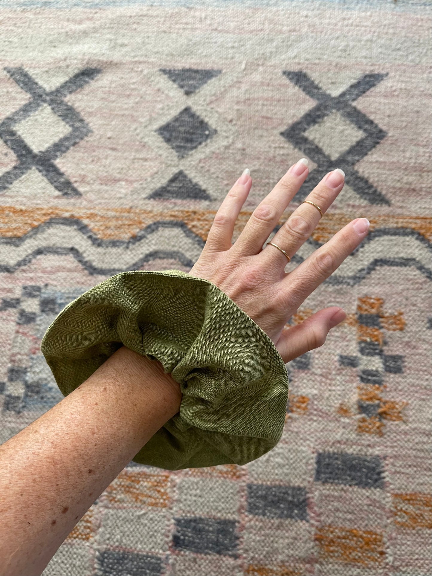 Upcycled Linen Srunchie
