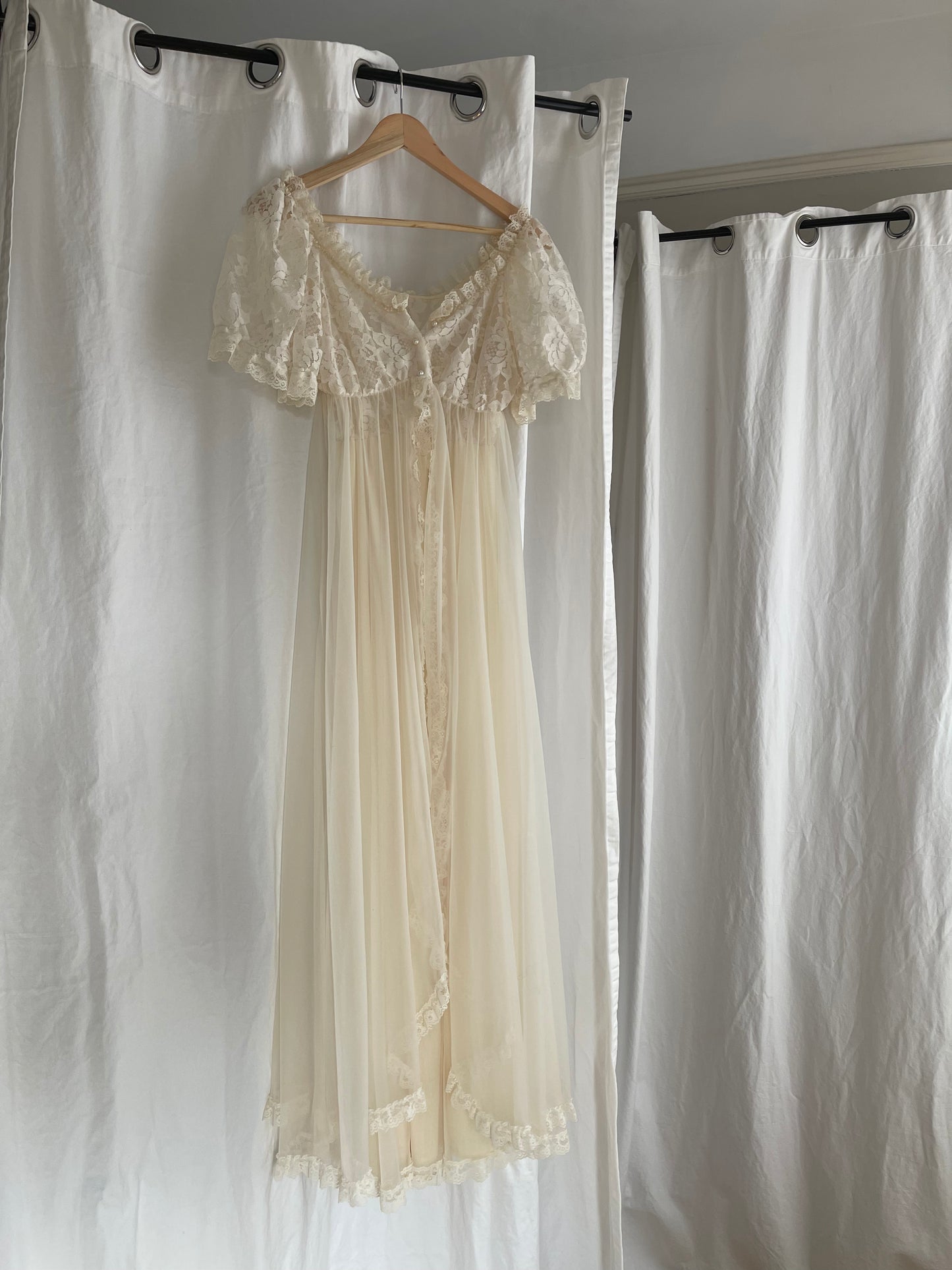 Vintage Nightgown & Slip Set - M