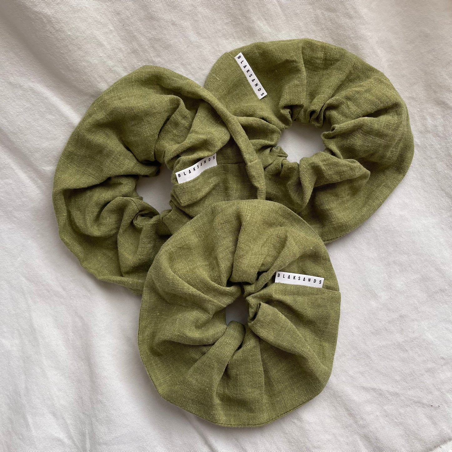 Upcycled Linen Srunchie